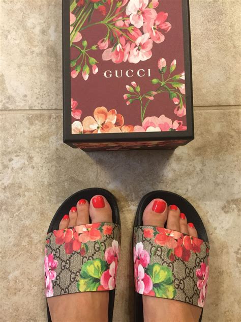 gucci floral slides fake|Gucci floral slides dupe.